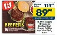 Pick n Pay I&j - chicken or beefers beef burger patties offer