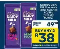 Pick n Pay Cadbury - dairy milk chocolate slabs assorted offer