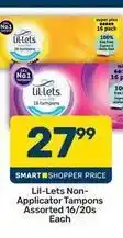 Pick n Pay Lil-lets - non-applicator tampons offer