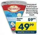 Pick n Pay Full cream simonzola or blaauwberg cheese offer