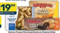 Pick n Pay Mama's - frozen pies assorted 6s or cheese griller offer