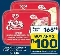 Pick n Pay Ola - rich 'n creamy ice cream offer