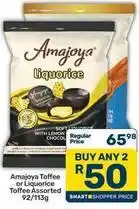 Pick n Pay Amajoya - toffee or liquorice offer