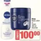 Spar Nivea - body lotion or cream offer