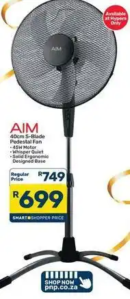 Pick n Pay Aim - 40cm 5-blade pedestal fan offer