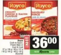 SuperSpar Royco - cook-in-sauce, potato bake or coat & cook offer