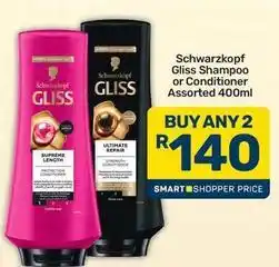 Pick n Pay Schwarzkopf - gliss shampoo or conditioner offer