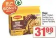 Spar Maggi - beef, chicken, durian curry, hot & spicy or cheese noodles offer