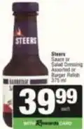 SuperSpar Steers - sauce or salad dressing assorted or burger relish offer