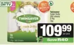 SuperSpar Twinsaver - classic 2-ply toilet rolls offer