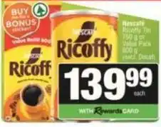 SuperSpar Ricoffy - ricotta tin offer