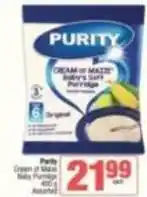 Spar Purity - cream of maize baby's soft porridge offer