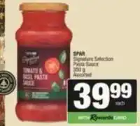 SuperSpar Spar - signature selection pasta sauce offer