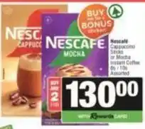 SuperSpar Nescafé - cappuccino sticks or mocha instant coffee offer