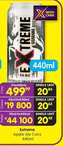 Shoprite Extreme Apple Ale Cans 440ml offer