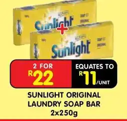 Shoprite SUNLIGHT ORIGINAL LAUNDRY SOAP BAR 2x250g offer