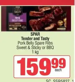 Spar SPAR Tender and Tasty Pork Belly Spare Ribs offer