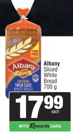 Spar ALBANY Sliced White Bread offer
