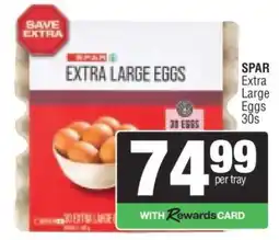 Spar SPAR Extra Large Eggs 30s offer