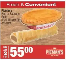 Spar Pieman's Pies or Sausage Rolls offer