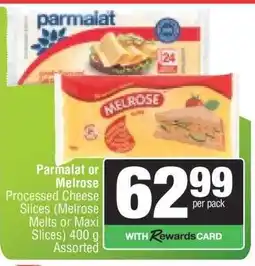 Spar Parmalat or Melrose Processed Cheese Slices offer