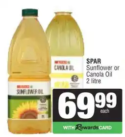 Spar SPAR Sunflower or Canola Oil offer