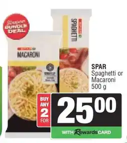 Spar SPAR Spaghetti or Macaroni offer