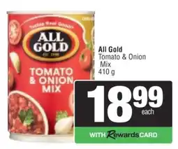 Spar ALL GOLD Tomato & Onion Mix offer