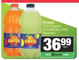 Spar Brookes Oros Squash Concentrate 2 litre Assorted offer