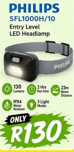 Matrix Warehouse PHILIPS SFL1000H/10 Entry Level LED Headlamp offer