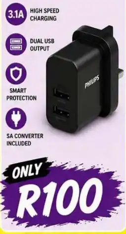 Matrix Warehouse Philips USB Wall Charger offer