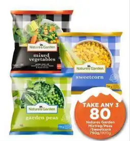 Check Star Natures Garden MixVeg/Peas/Sweetcorn offer