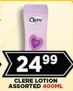 Goal Supermarket Clere Lotion Assorted offer