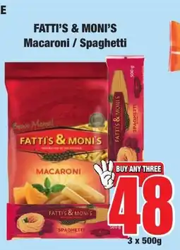 Boxer Superstores FATTI'S & MONI'S Macaroni / Spaghetti offer