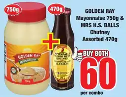 Boxer Superstores GOLDEN RAY Mayonnaise & MRS H.S. BALLS Chutney Assorted offer