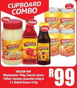 Boxer Superstores GOLDEN RAY Mayonnaise Tomato Sauce Chutney Assorted offer