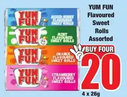 Boxer Superstores YUM FUN Flavoured Sweet Rolls Assorted offer