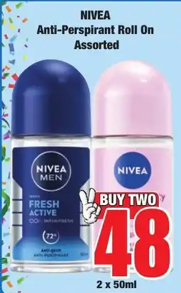 Boxer Superstores NIVEA Anti-Perspirant Roll On Assorted offer