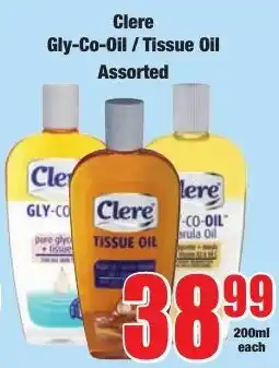 Boxer Superstores Clere Gly-Co-Oil / Tissue Oil Assorted offer