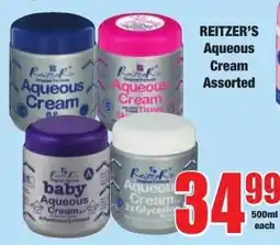 Boxer Superstores REITZER'S Aqueous Cream Assorted offer
