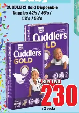 Boxer Superstores Cuddlers Gold Disposable Nappies offer