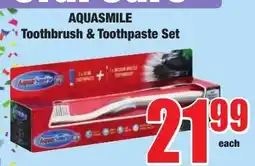 Boxer Superstores AQUASMILE Toothbrush & Toothpaste Set offer