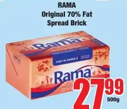 Boxer Superstores Rama Original 70% Fat Spread Brick offer