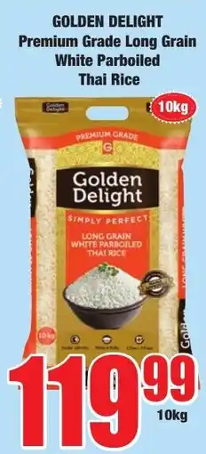 Boxer Superstores Golden Delight Premium Grade Long Grain White Parboiled Thai Rice offer