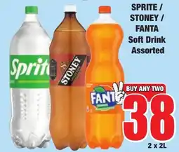 Boxer Superstores Sprite / Stoney / Fanta Soft Drink Assorted offer