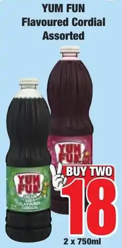 Boxer Superstores YUM FUN Flavoured Cordial Assorted offer