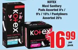 Boxer Superstores Kotex Maxi Sanitary Pads Assorted offer