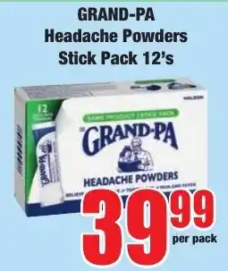 Boxer Superstores Grand-Pa Headache Powders offer