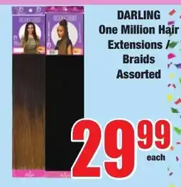 Boxer Superstores DARLING One Million Hair Extensions Braids Assorted offer