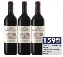 President Liquor GROOT CONSTANTIA Estate Lady of Abundance Red Blend offer